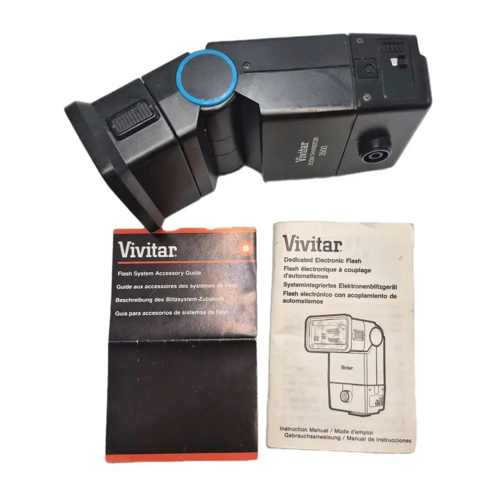 Vtg Vivitar Zoom Thyristor 3500 Dedicated Electronic Flash Owner Manual & Guide